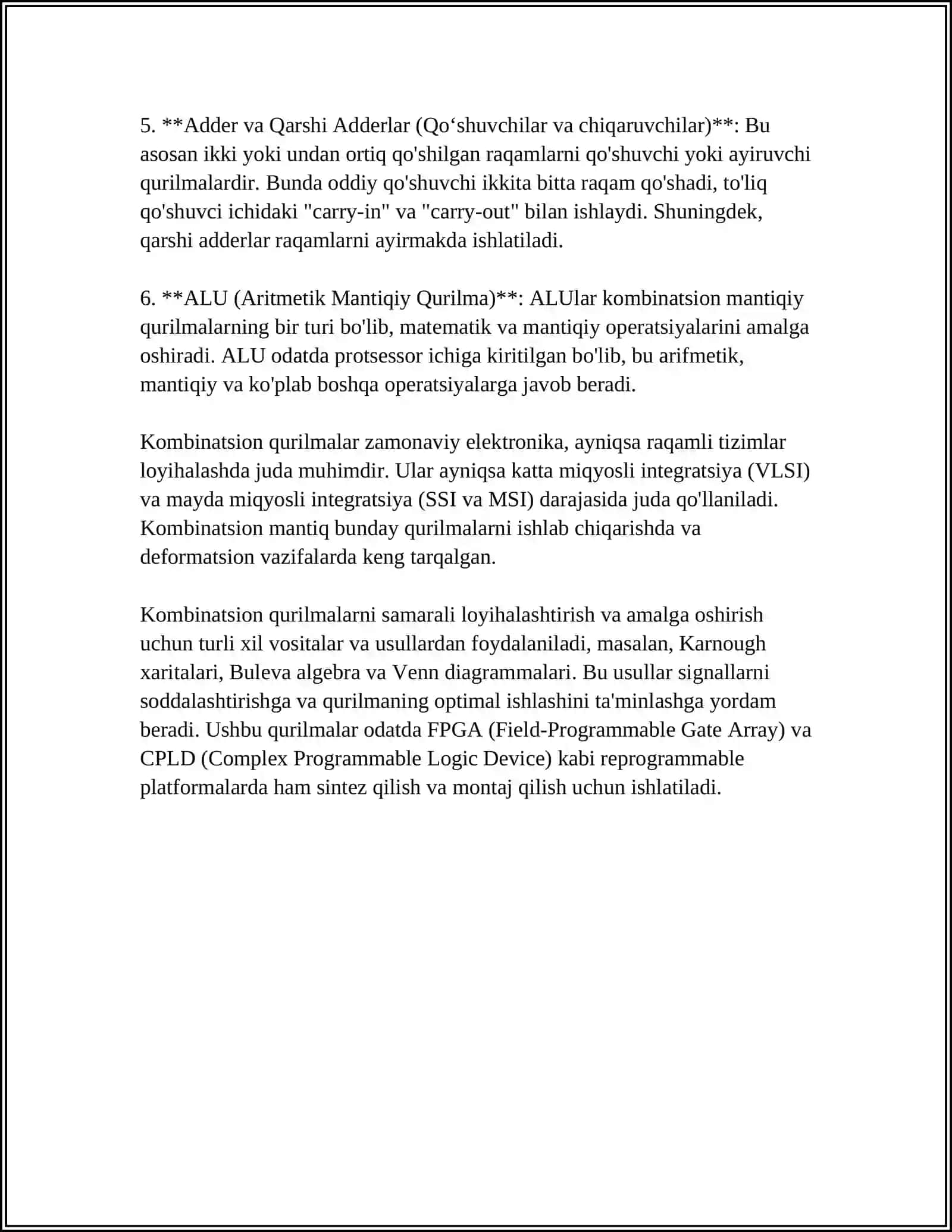 KOMBINATSION QURILMALARNING VAZIFALARI VA PARAMETRLARI 4
