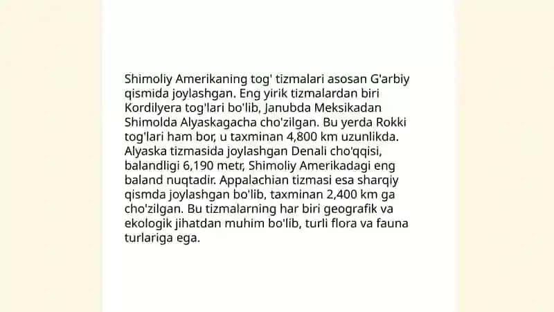 SHimoliy Amerika davlatlari geografiyasi 4