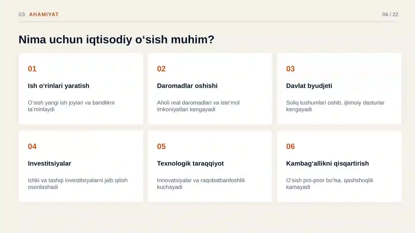 IQTISODIY TAHLIL

O'zbekiston va jahon mamlakatlarida iqtisodiy o'sish

Jahon iqtisodiyoti tendensiy 4