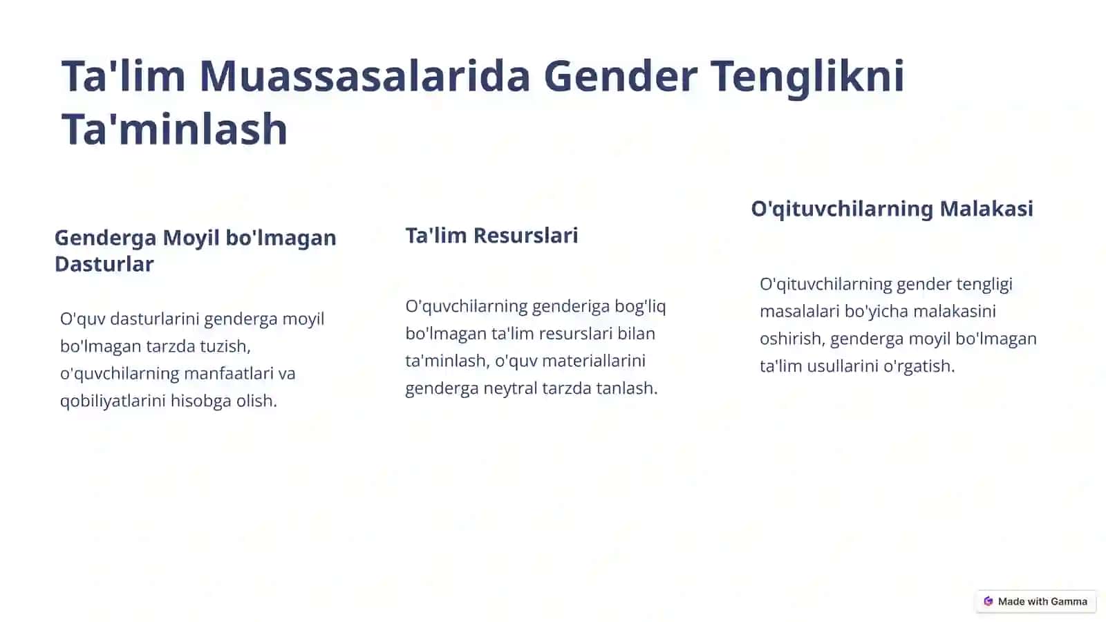 Gender Tenglik Tushunchasining Mohiyati 4