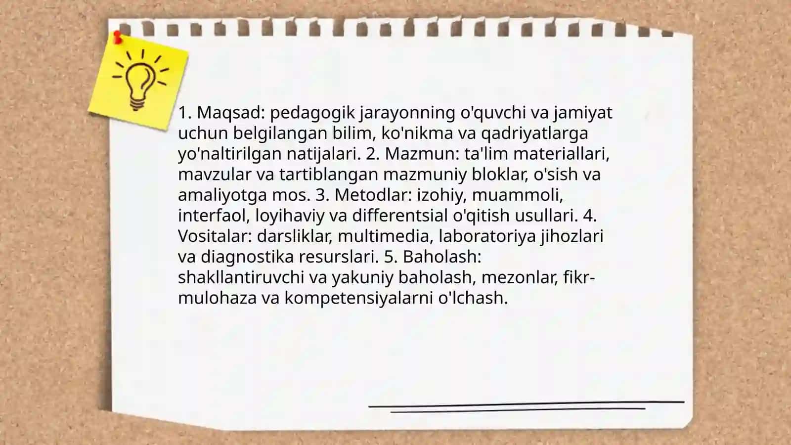 Pedagogik jarayon tizim sifatida,pedagogik texnalogiyaning asosiy belgilari va tasnifi 4