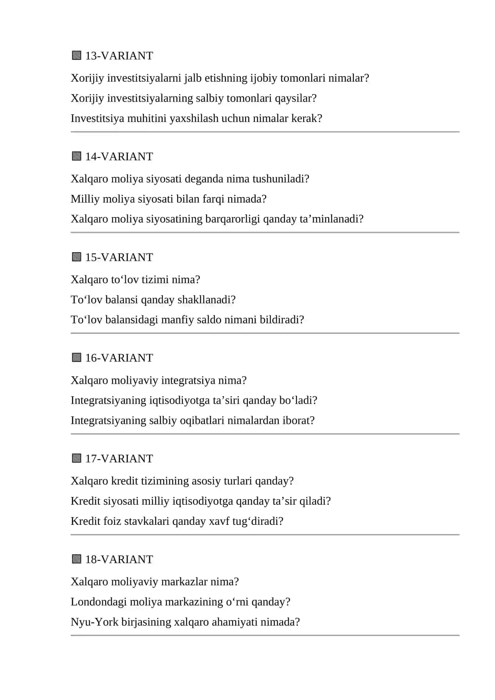 Xalqaro moliyaviy munosabatlarning ijobiy va salbiy ta’siri 4