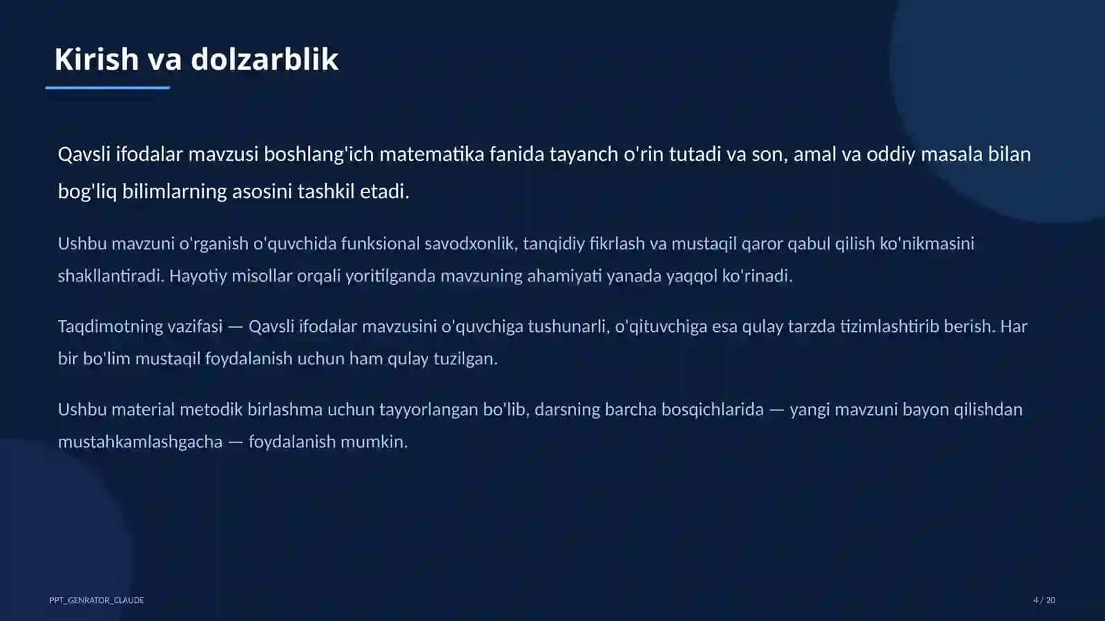 Qavsli ifodalar (2-sinf) 4