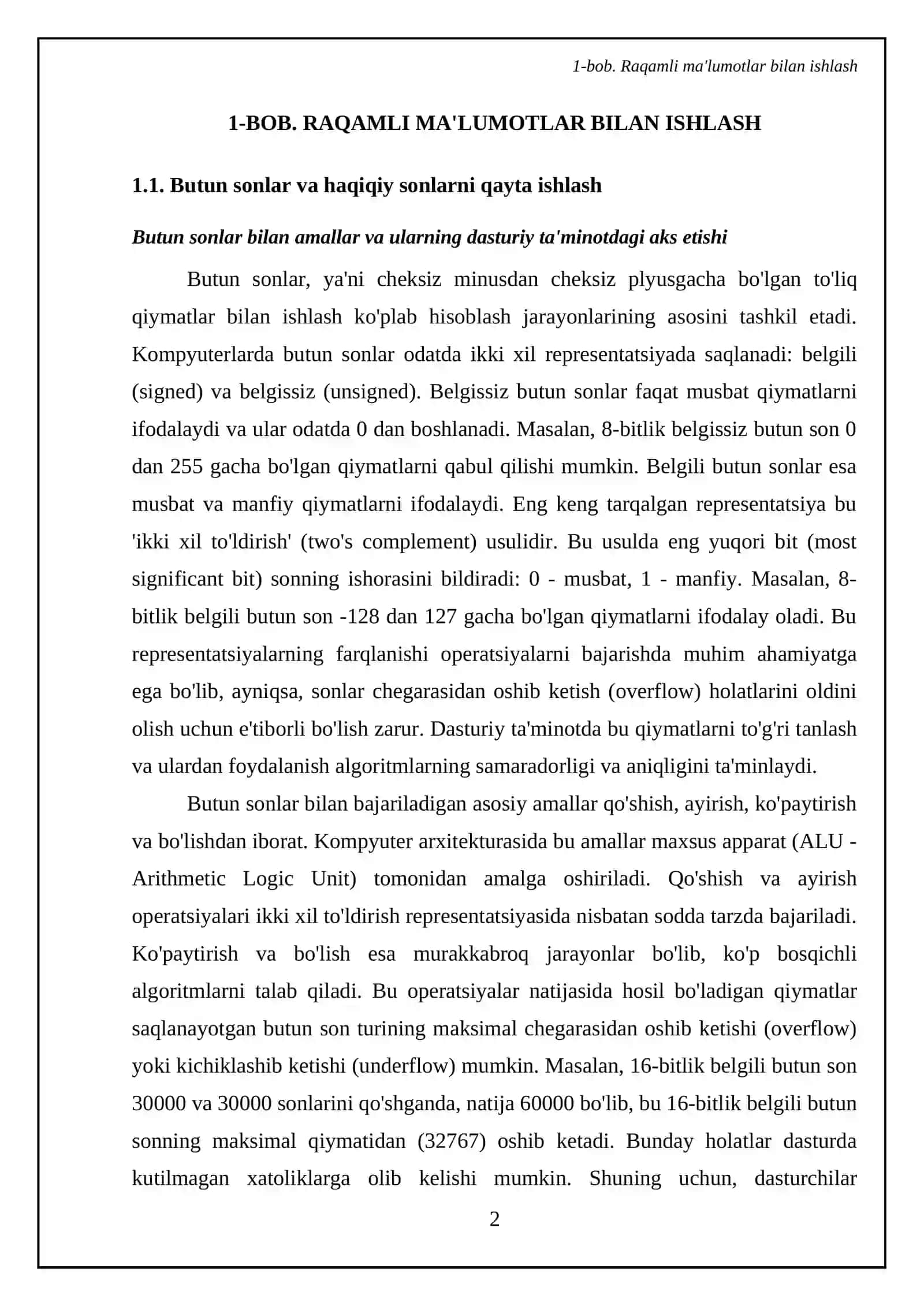 Ma'lumotlarning har xil turlarini qayta ishlashga oid masalalar yechish 4