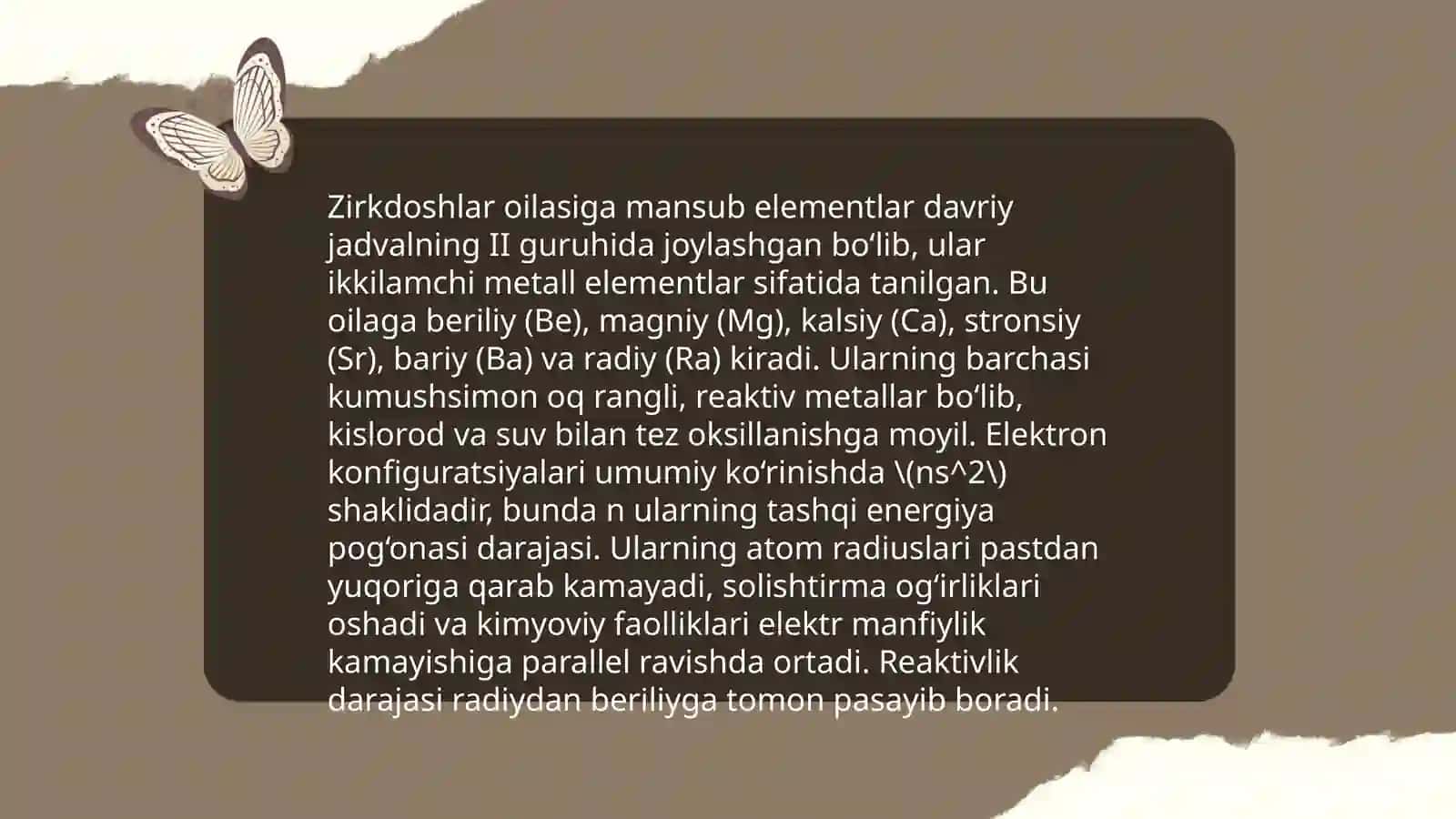 Zirkdoshlar oilasi sistematikasi,oziga xos belgilari, asosiy vakillari va ularning xalq xoʻjaligidagi ahamiyati 4