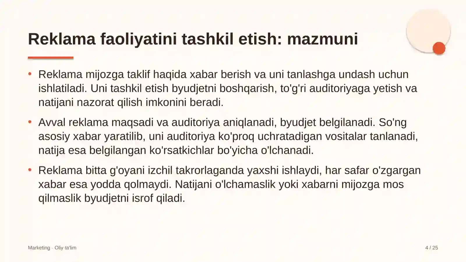 Karshering xizmatida reklama faoliyatini tashkil etish 4