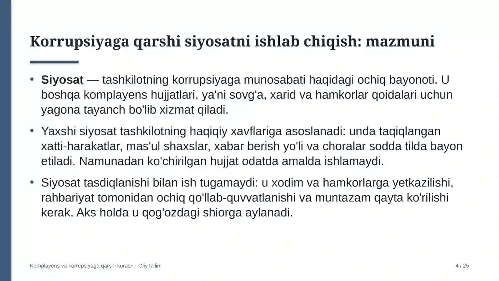 fitnes klublarida korrupsiyaga qarshi siyosatni ishlab chiqish 8791 4