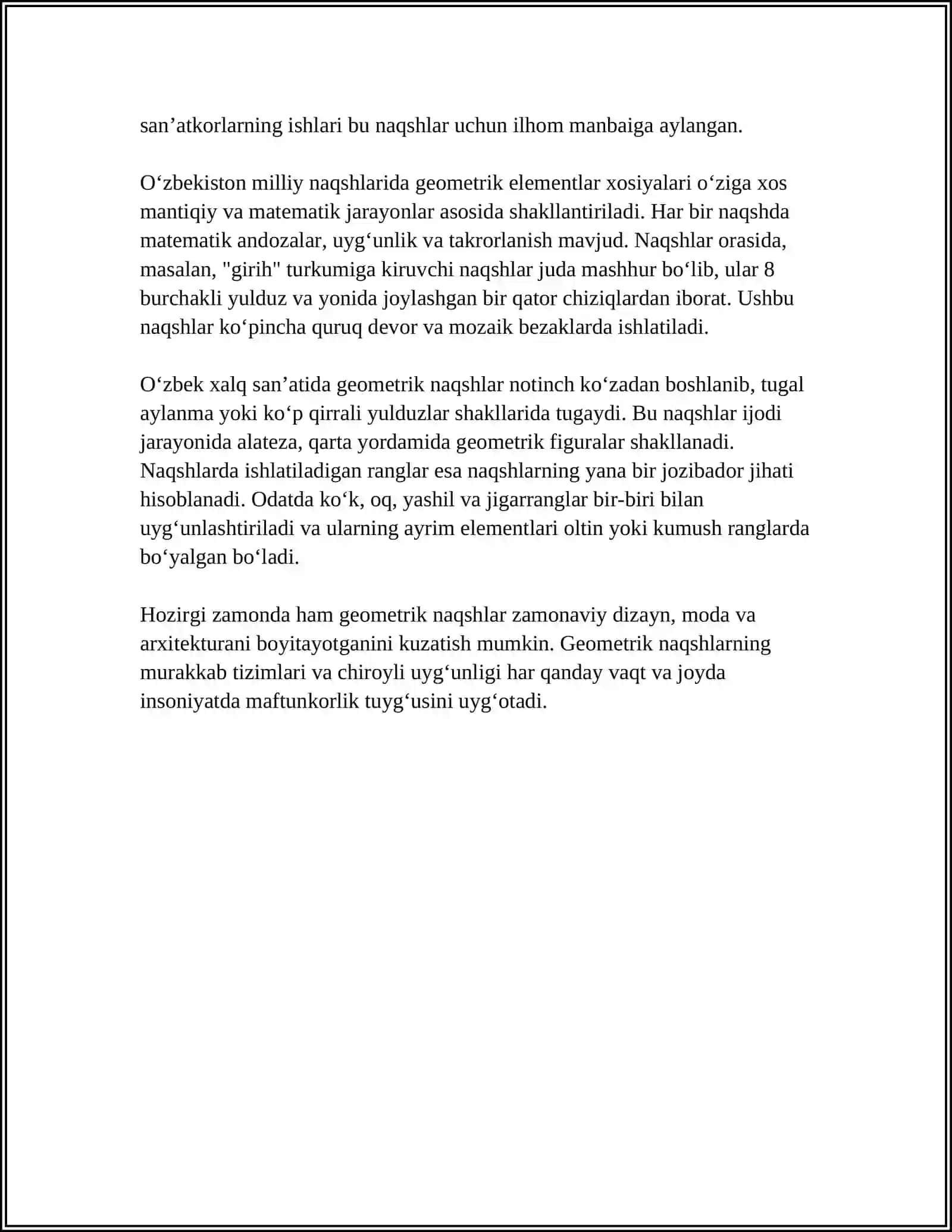MATEMATIK NAQSHLAR 4