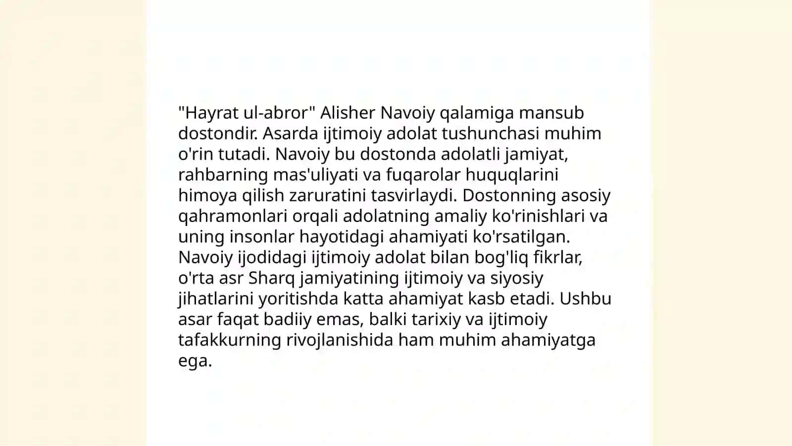 Hayrat ul-abror: Mavzular va motivlar 4