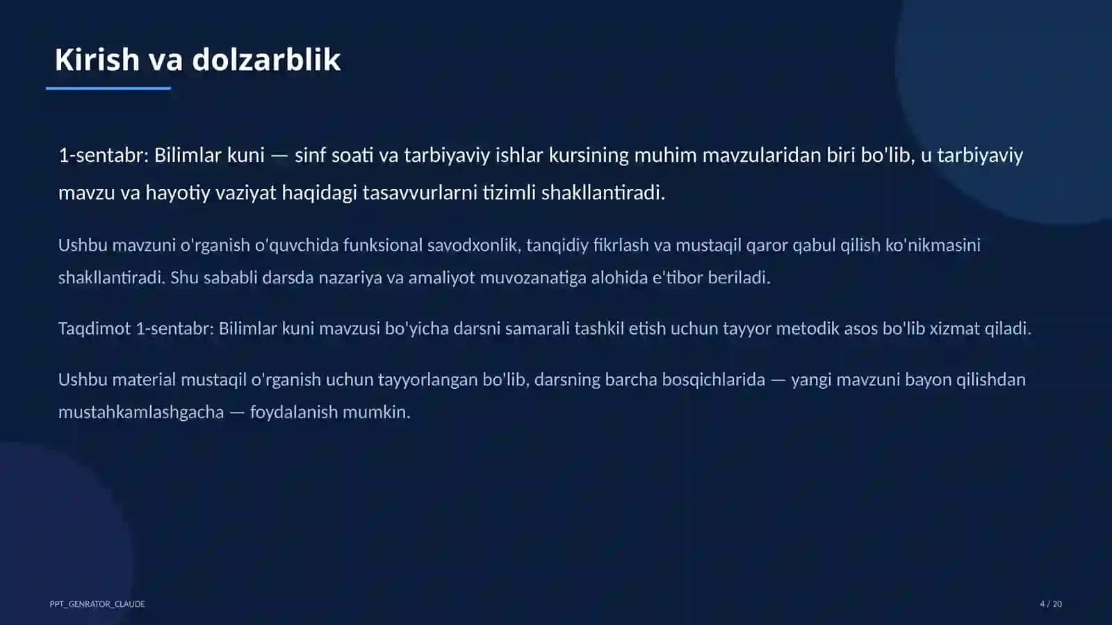 1-sentabr: Bilimlar kuni 4