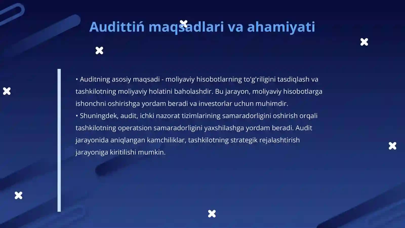 Audittiń túrleri hám formaları xarakteristikası 4