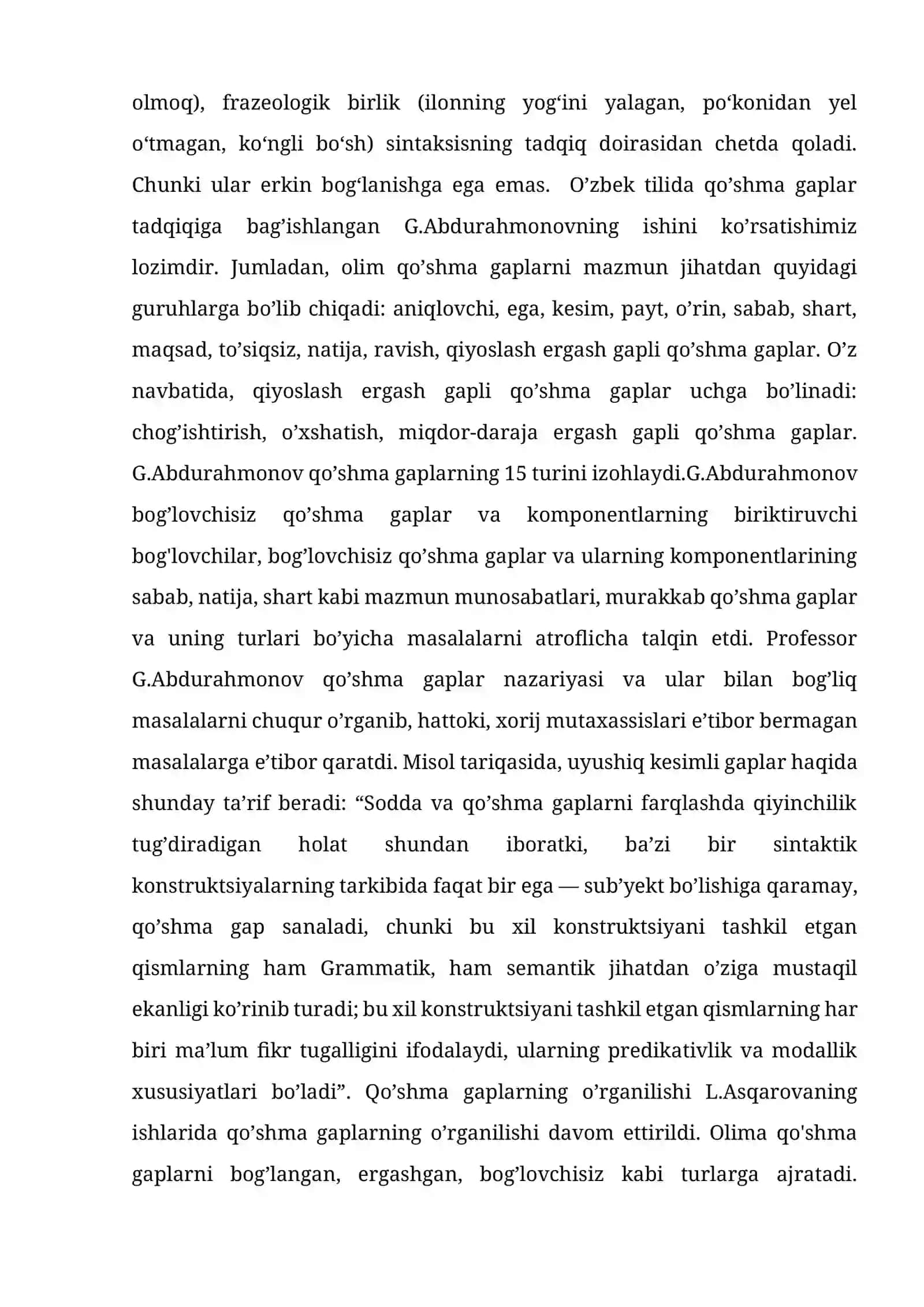 BADIIY MATNDA YUKLAMALAR VOSITASIDA BOG'LANGAN QO'SHMA GAPLAR 4