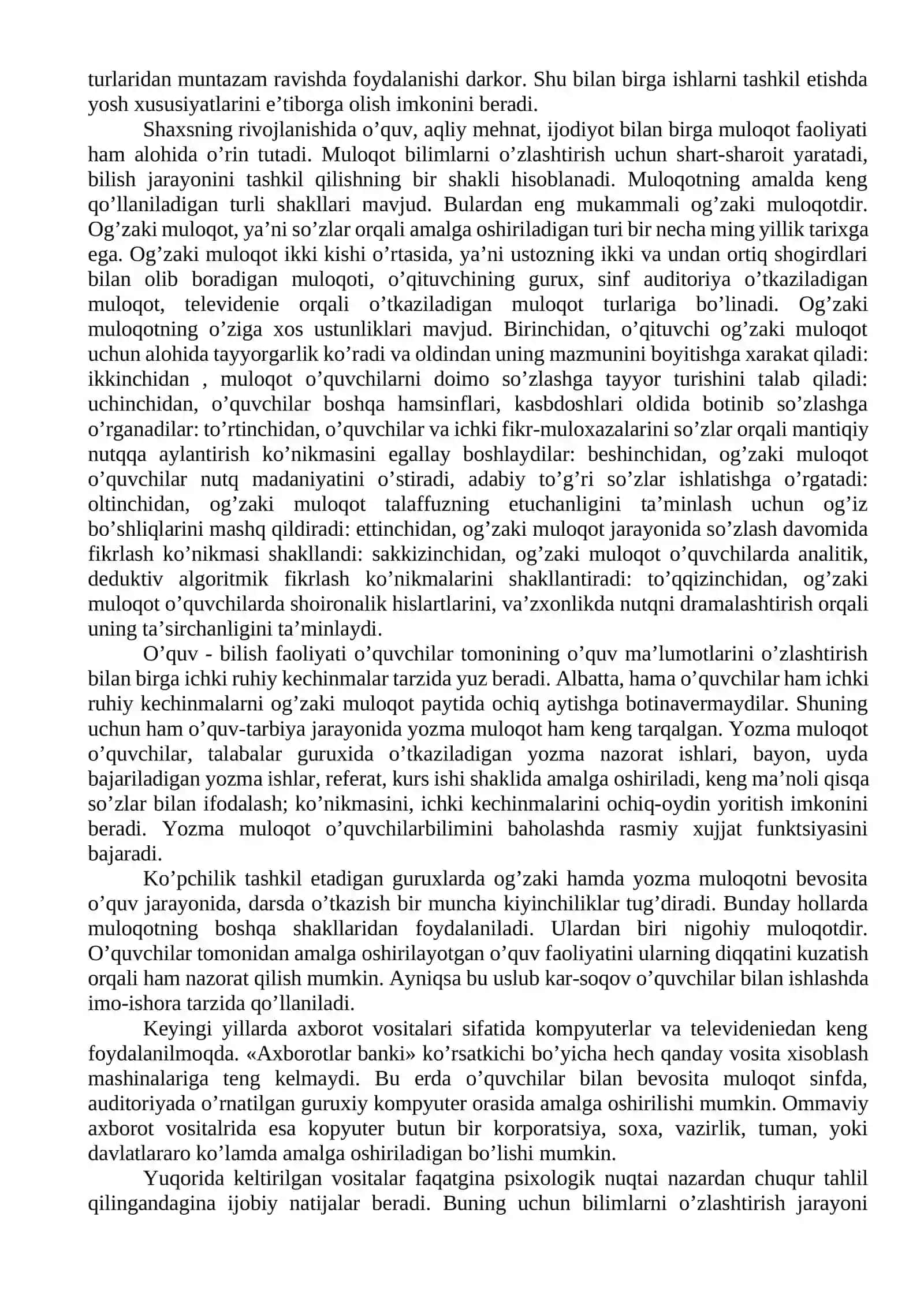 Muloqotda tarbiyaviy jarayonlar 4