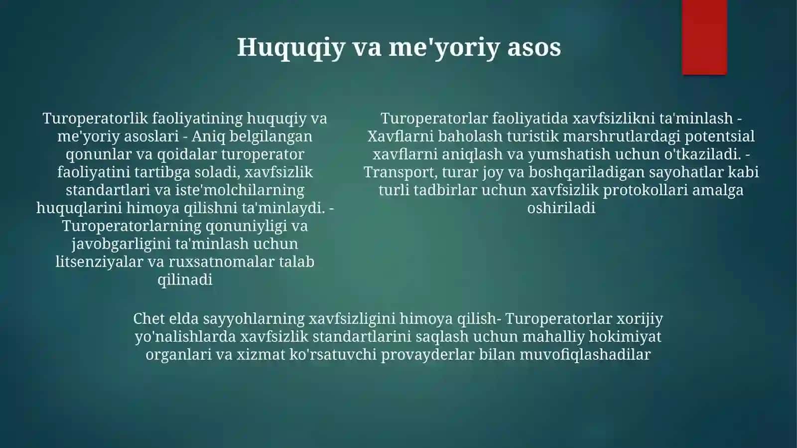 Turoperatorlik Faoliyatida TuristlarXavfsizliginiTaminlash 4