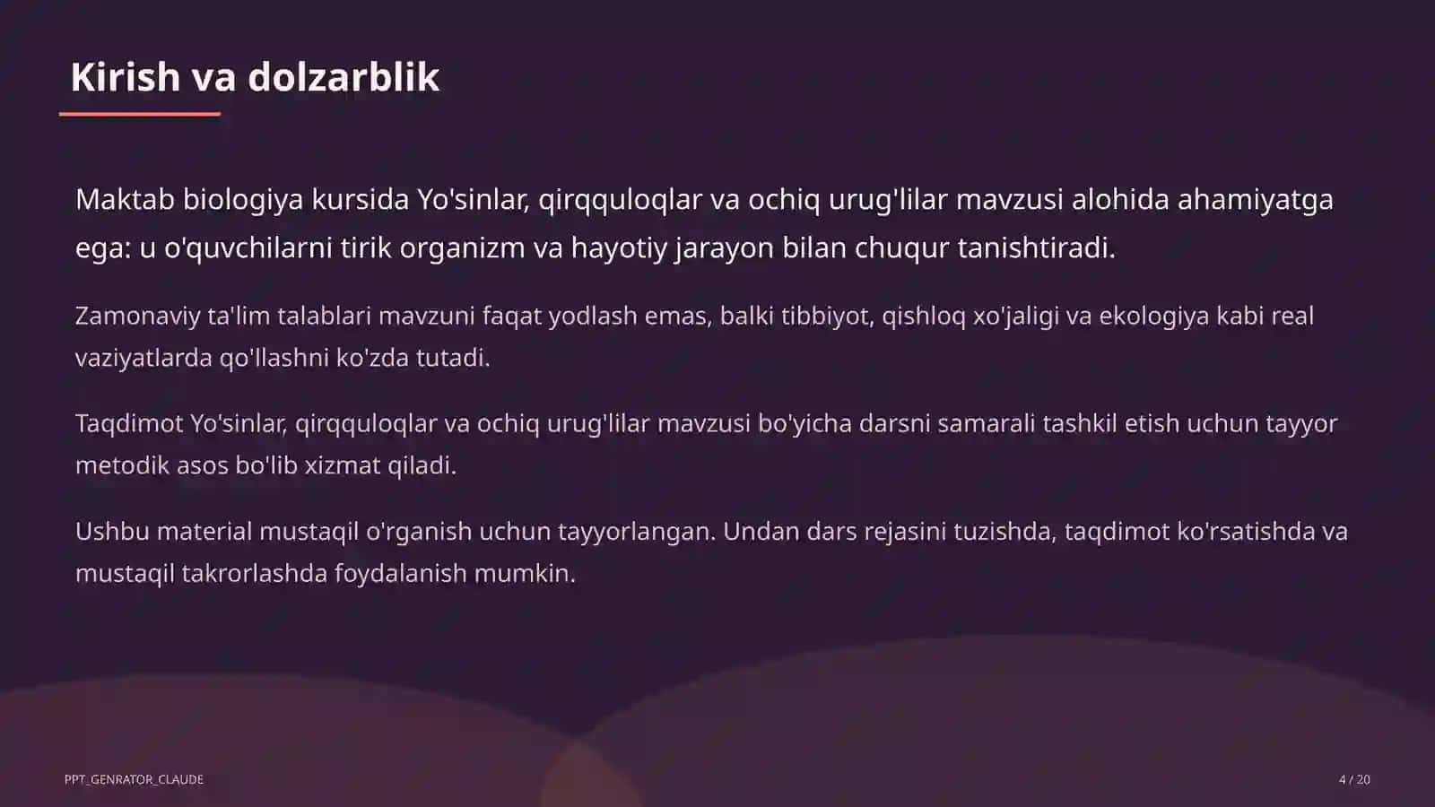 Yo'sinlar, qirqquloqlar va ochiq urug'lilar (6-sinf) 4