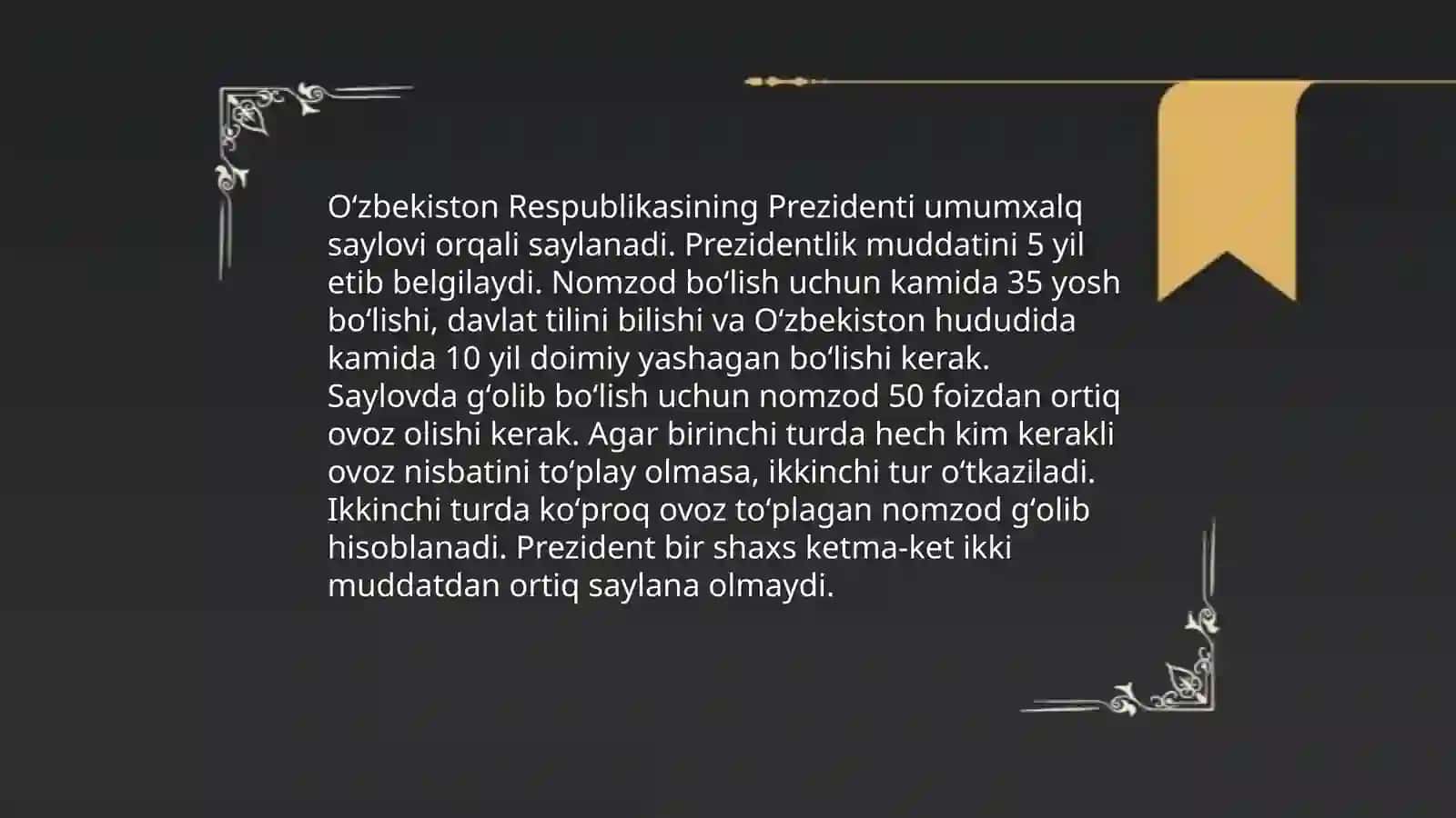 O'zbekiston Respublikasi Prezidentining konstitutsiyaviy-huquqiy maqomi 4