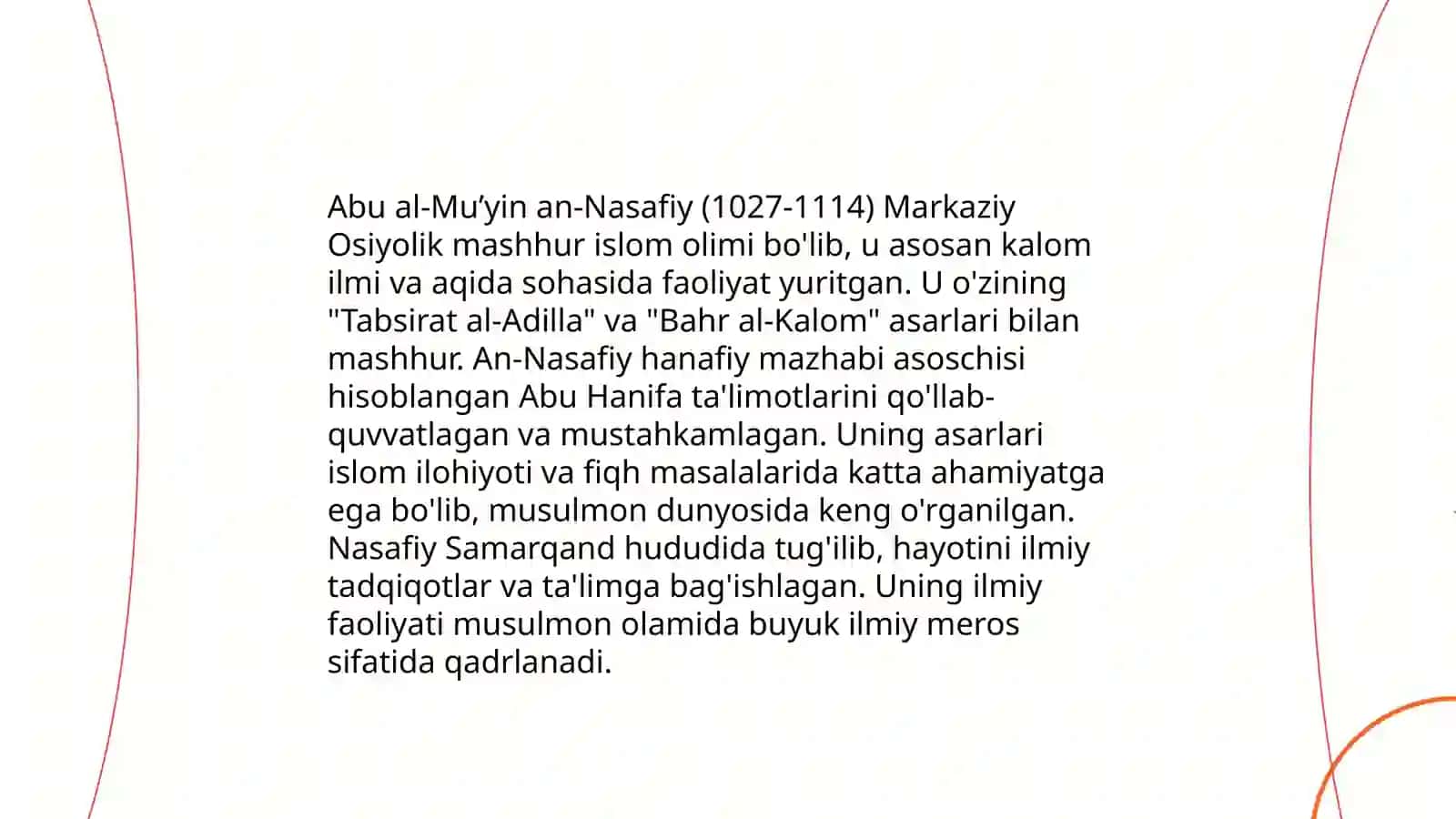 Abu al Mu’yin an-Nasafiy hayoti va faoliyati 4