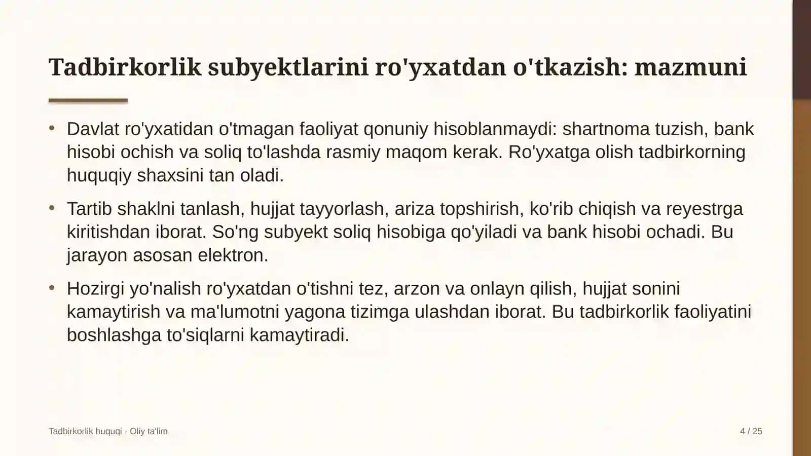 tizim integratorlarida tadbirkorlik subyektlarini davlat ro'yxatidan o'tkazish 4218 4