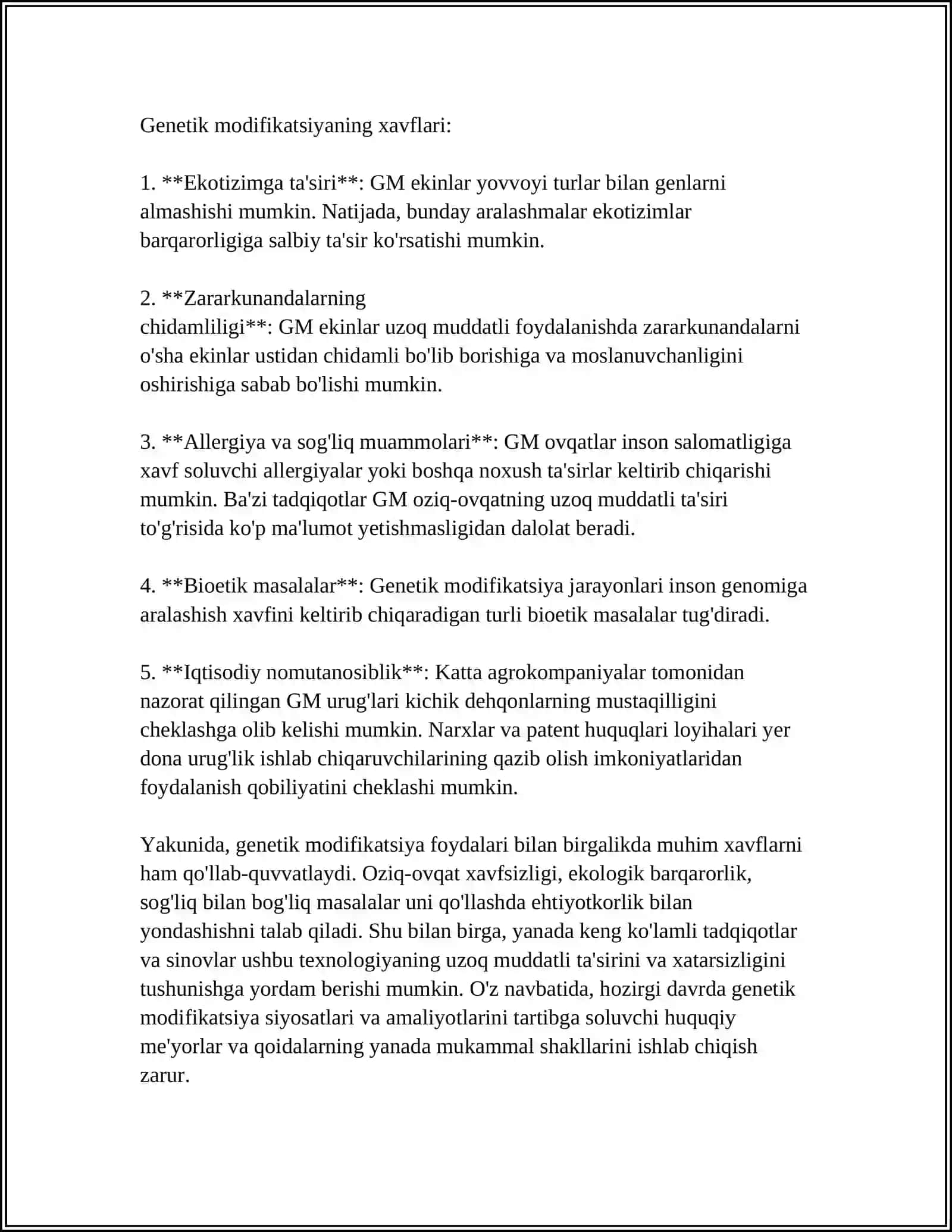BIOLOGIYANING ZAMONAVIY MUAMMOLARI 4