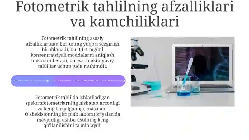 Biokimyoviy tekshirishlarning fotometrik usullari 4