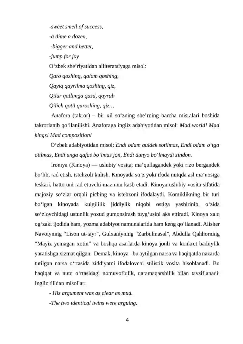 INGLIZ VA O‘ZBEK TILLARIDA METAFORALARNING YOZMA TARJIMASI MUAMMOLARI 4