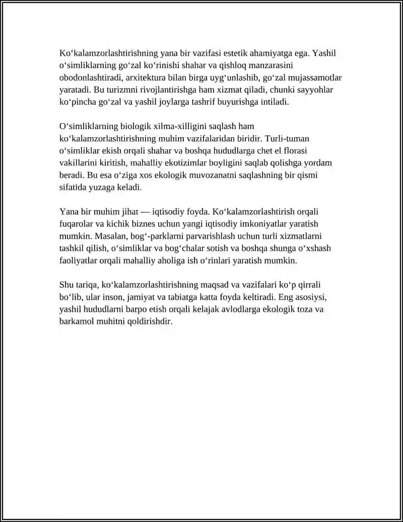 KOʻKALAMZORLASHTIRISHNING VAZIFALARI HAQIDA 4