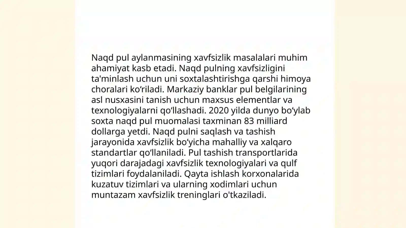 Naqd pul aylanmasining zarurligi 4