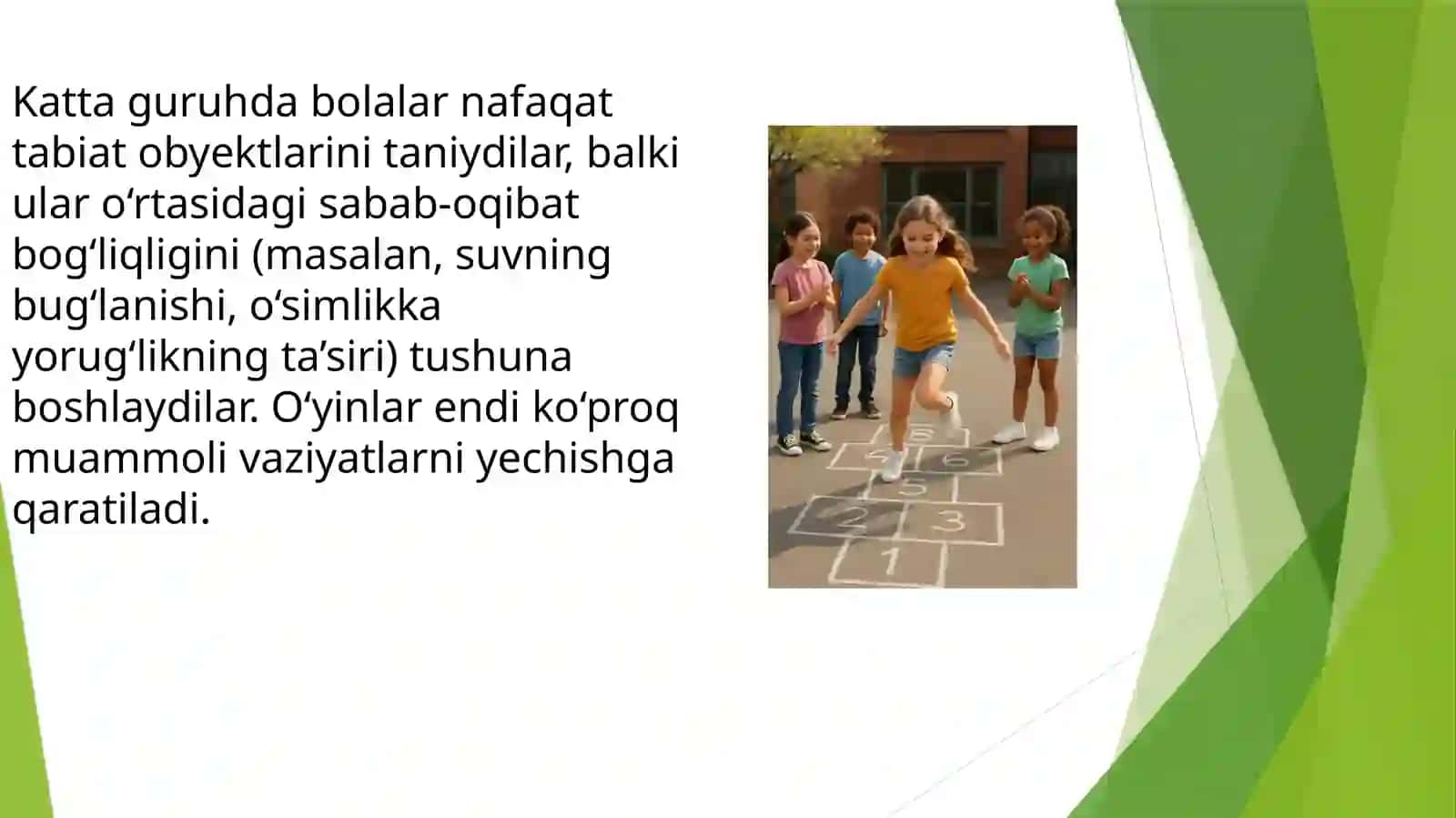 O'rtaguruhdagi tabiatga oid o'yinlarni tashkil etishning mashg'ulotishlanmalarini tuzish 4