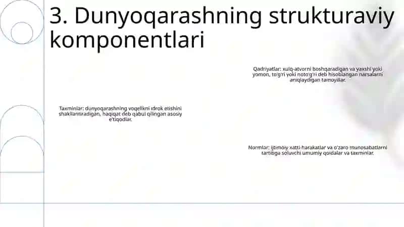 Dunyoqarashning Mohiyati, Tuzilishi Va Asosiy Funktsiyalari 4