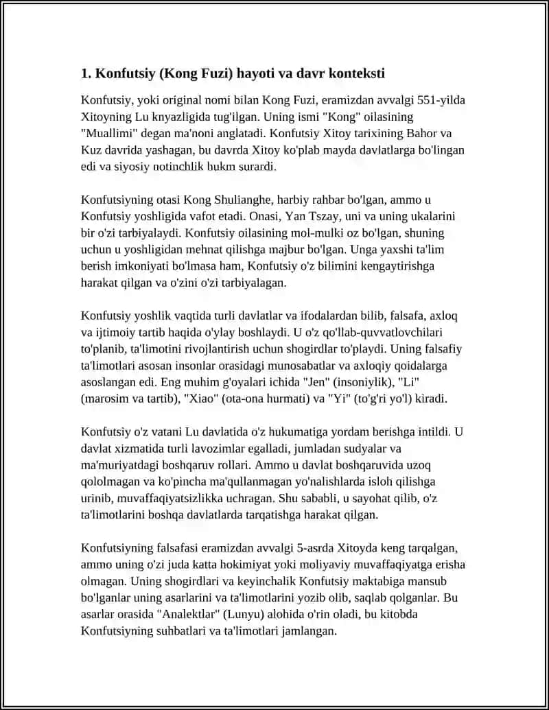 KONFUTSIYLIKNING VUJUDGA KELISHI VA FALSAFIY TA'LIMOTI 4