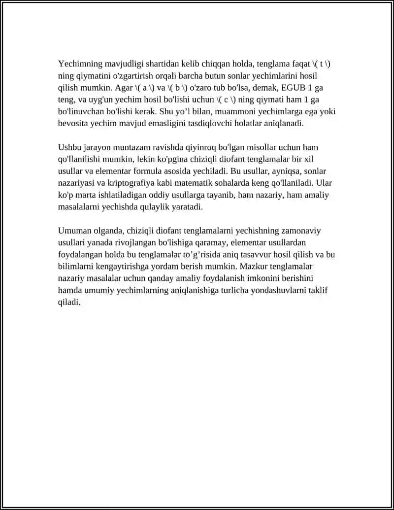DIOFANT TENGLAMALARINI YECHISHNING ELEMENTAR USULLARI 4