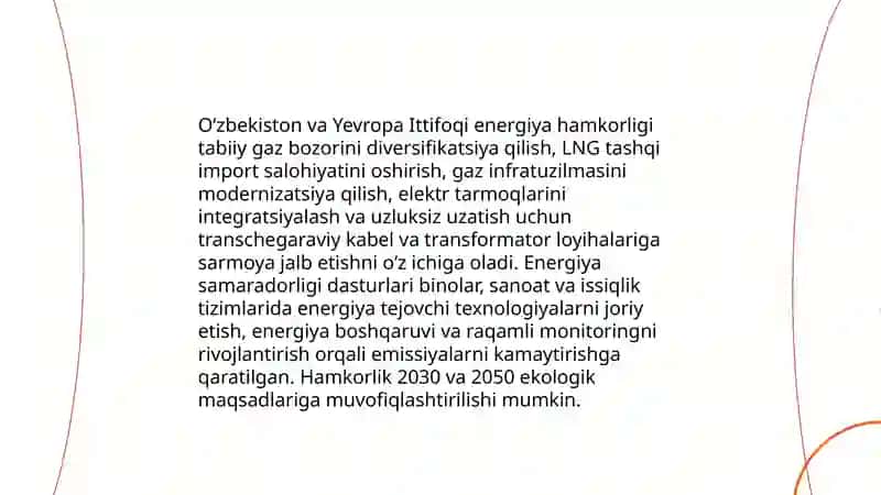 O‘zbekistonning Yevropa Ittifoqi mamlakatlari bilan istiqbolli hamkorliklari 4