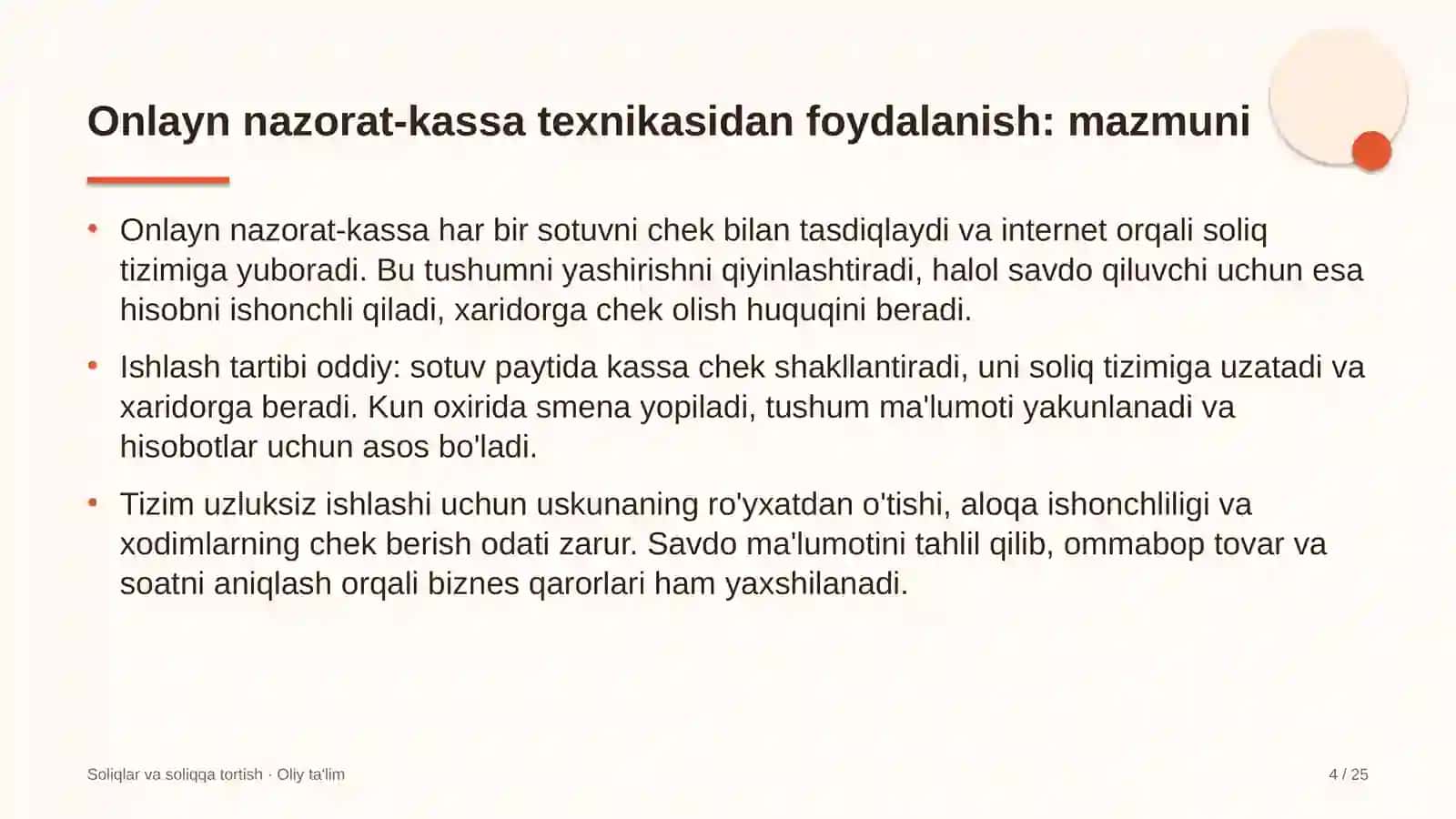 Klining kompaniyalarida onlayn nazorat-kassa texnikasidan foydalanish 4