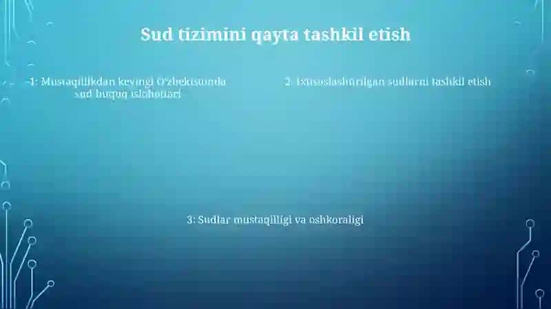 Mustaqillik Yillarida 9Zbekistondagi Sud Tizimidagi Islohotlar 4