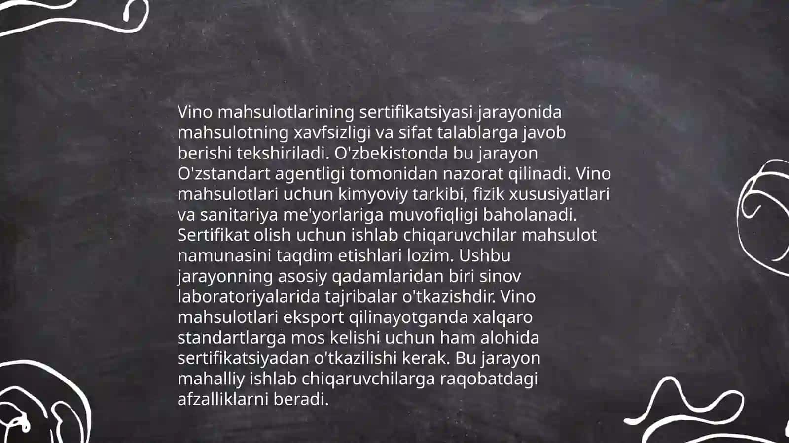 Vino mahsulotlarining sifati va xafsizligi 4