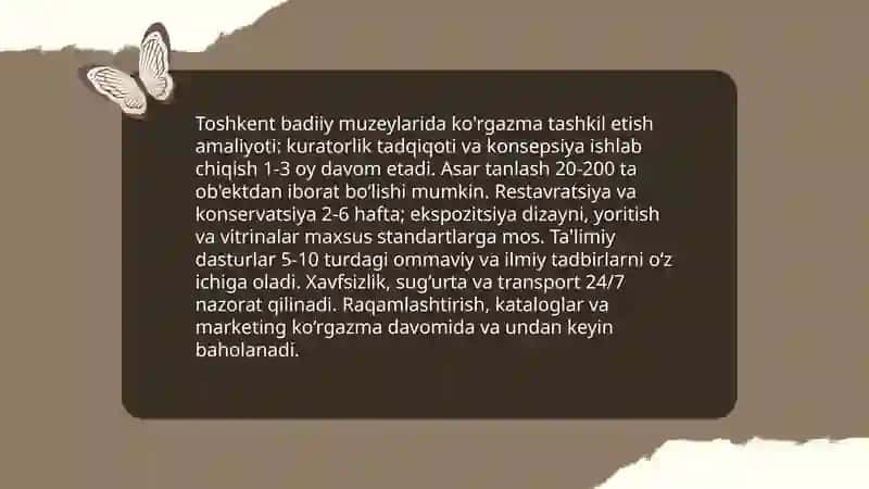 Toshkentdagi Muzeylar Faoliyati 4