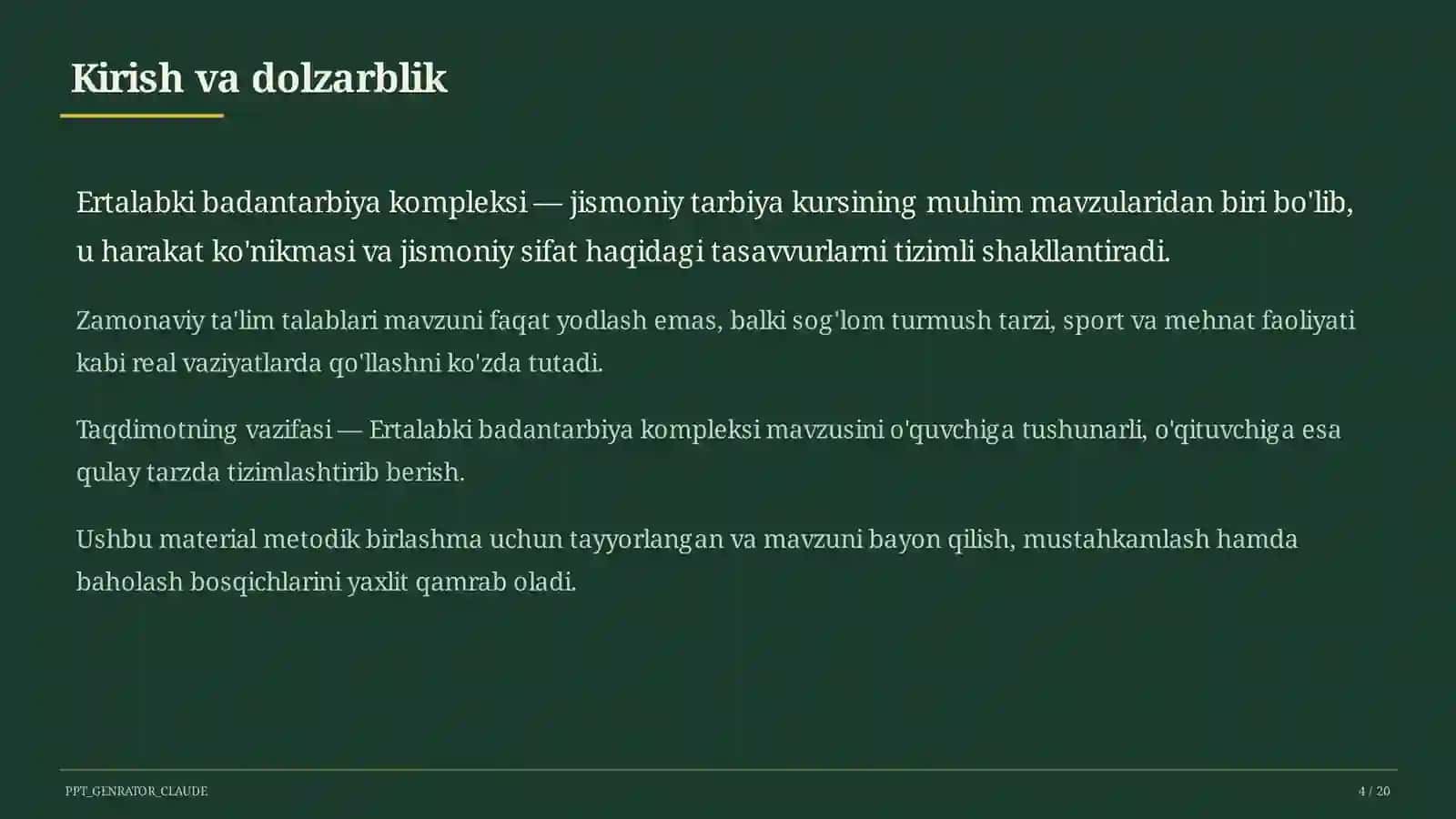 Ertalabki badantarbiya kompleksi (1-sinf) 4