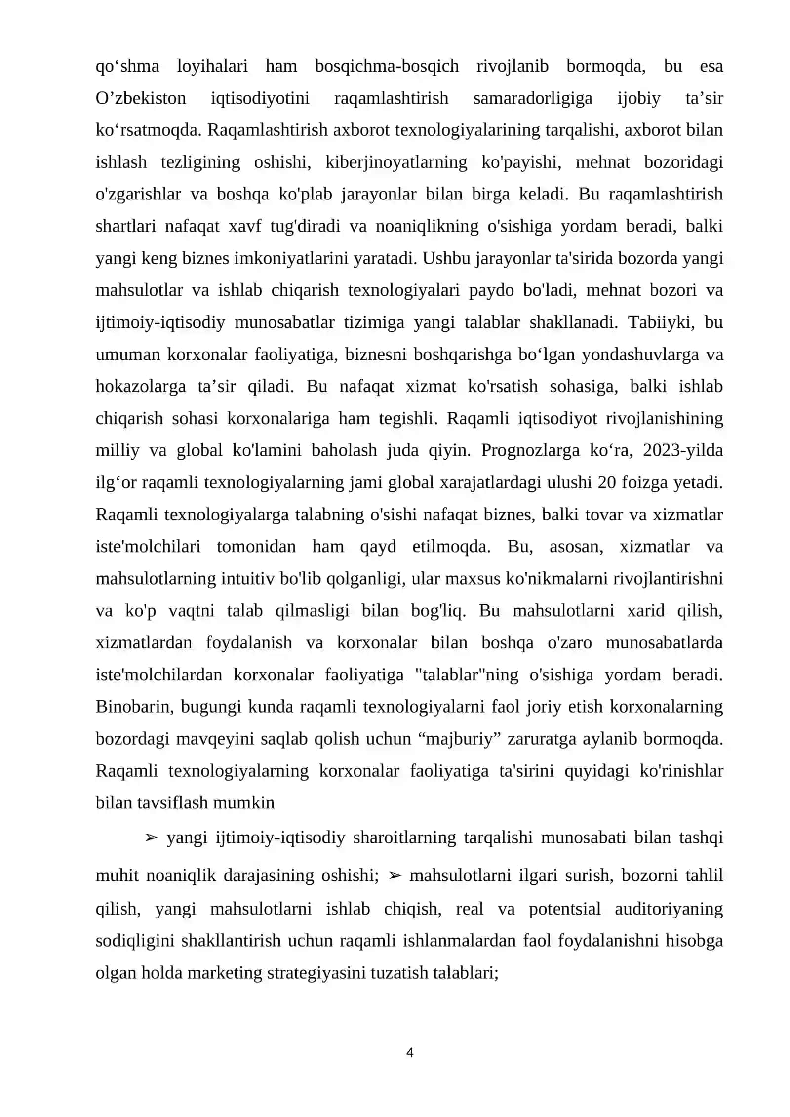 Global jarayonlarning O'zbekiston iqtisodiyotiga ta'siri va natijalari / Глобал жараёнларнинг Ўзбекистон иқтисодиётига таъсири ва натижалари 4
