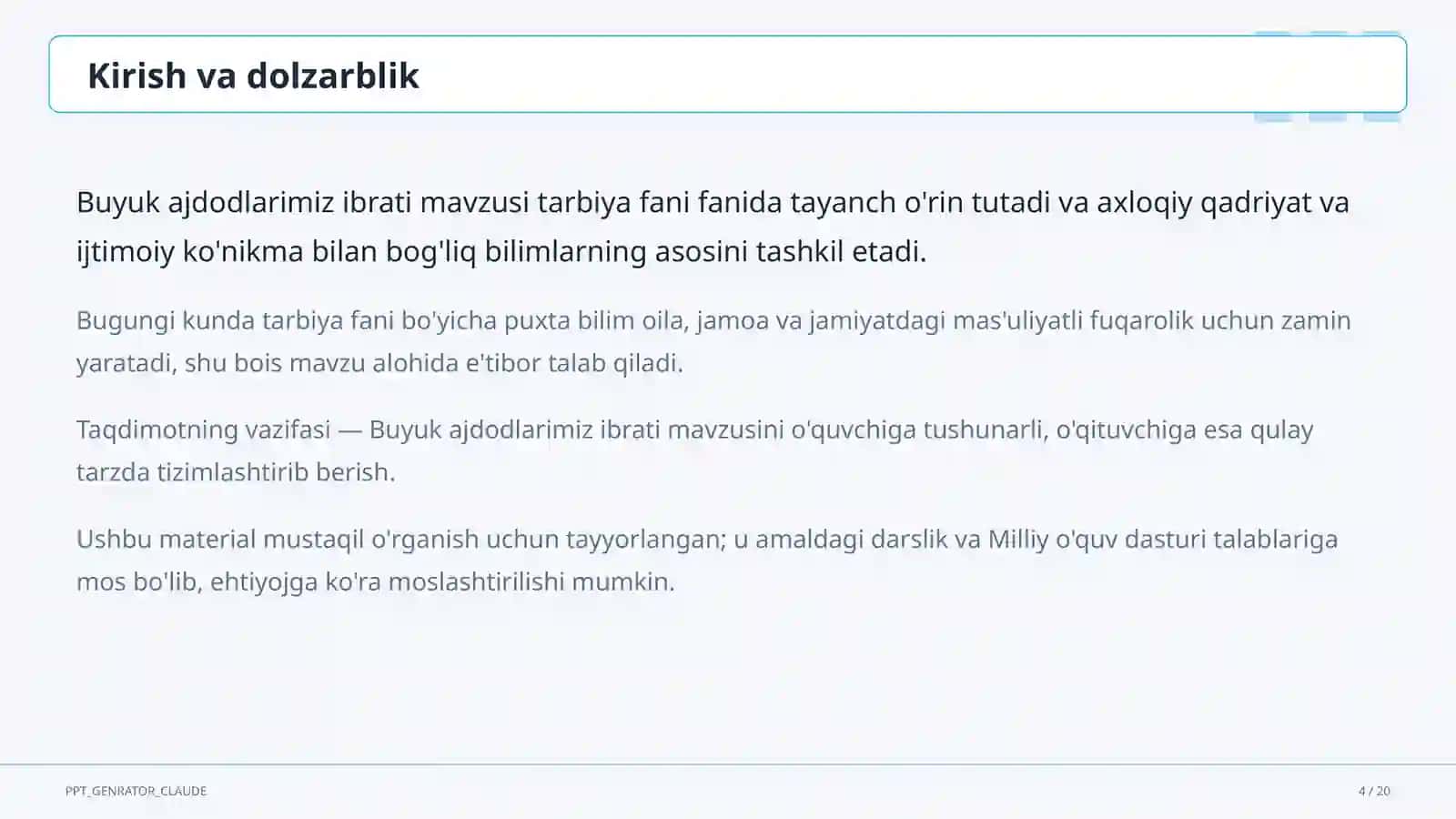 Buyuk ajdodlarimiz ibrati (6-sinf) 4