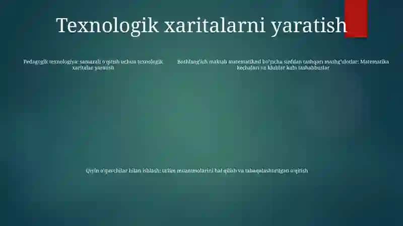 Texnologik Xaritalar Tuzish 4
