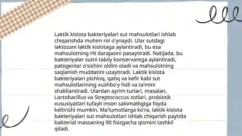 Bakteriyalardan sanoat va qishloq xoʻjaligida foydalanish 4