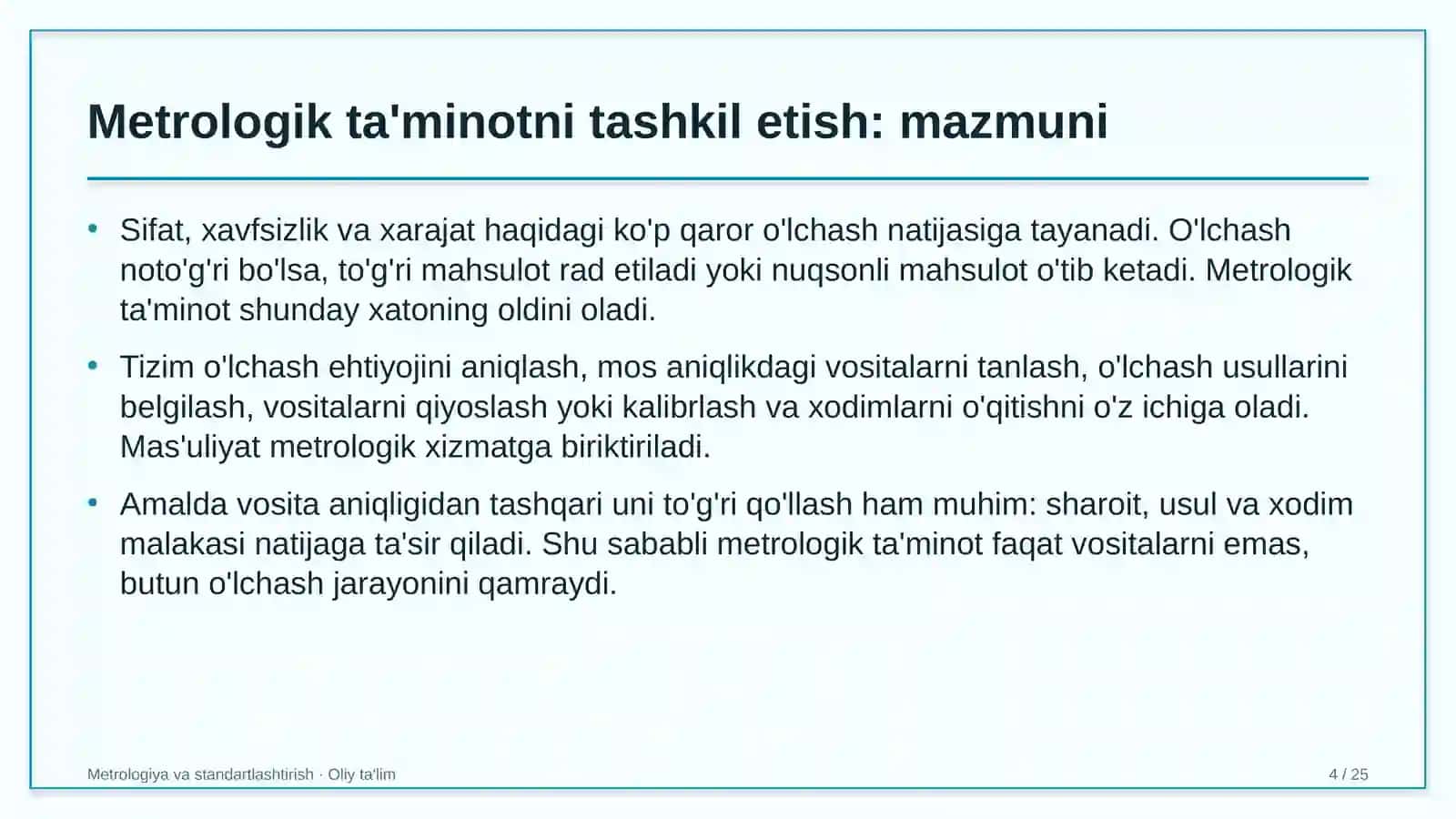 davlat moliyaviy nazorati organlarida metrologik ta'minotni tashkil etish 9017 4