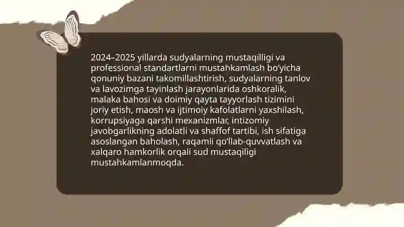 2024 2025-yillarda odil sudlovda olib borilayotgan islohotlar 4