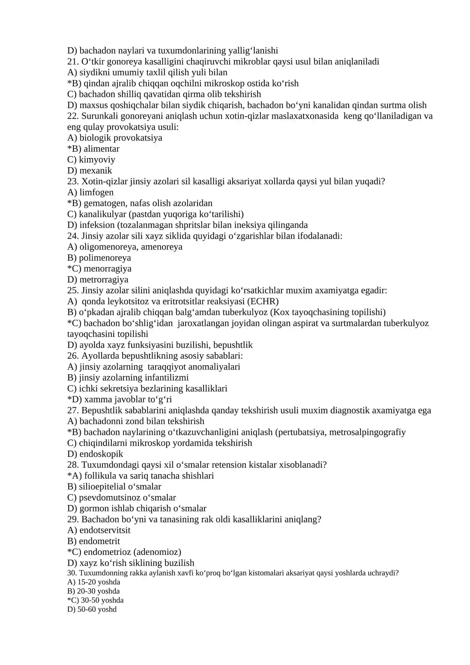 Ginekologik bemorlarni tekshirish 4
