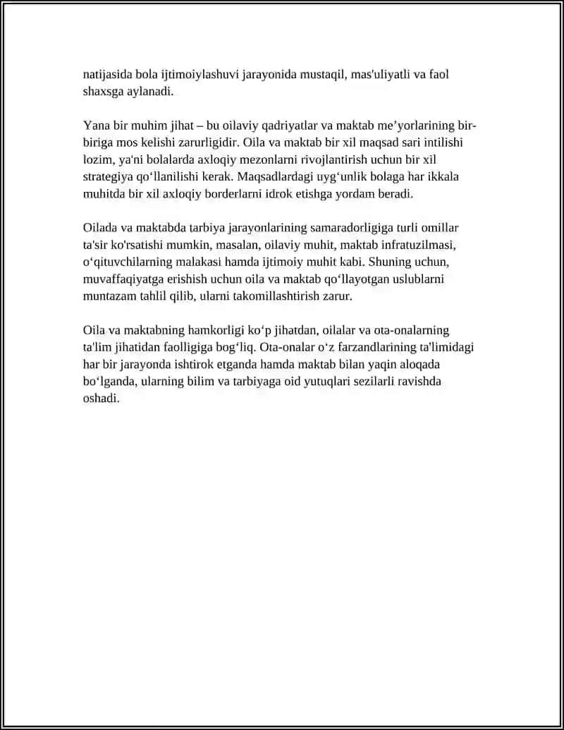 O‘ZBEKISTON RESPUBLIKASI OLIY TA’LIM FAN VA INNOVATSIYA VAZIRLIGI NIZOMIY MUSTAQIL ISH 4
