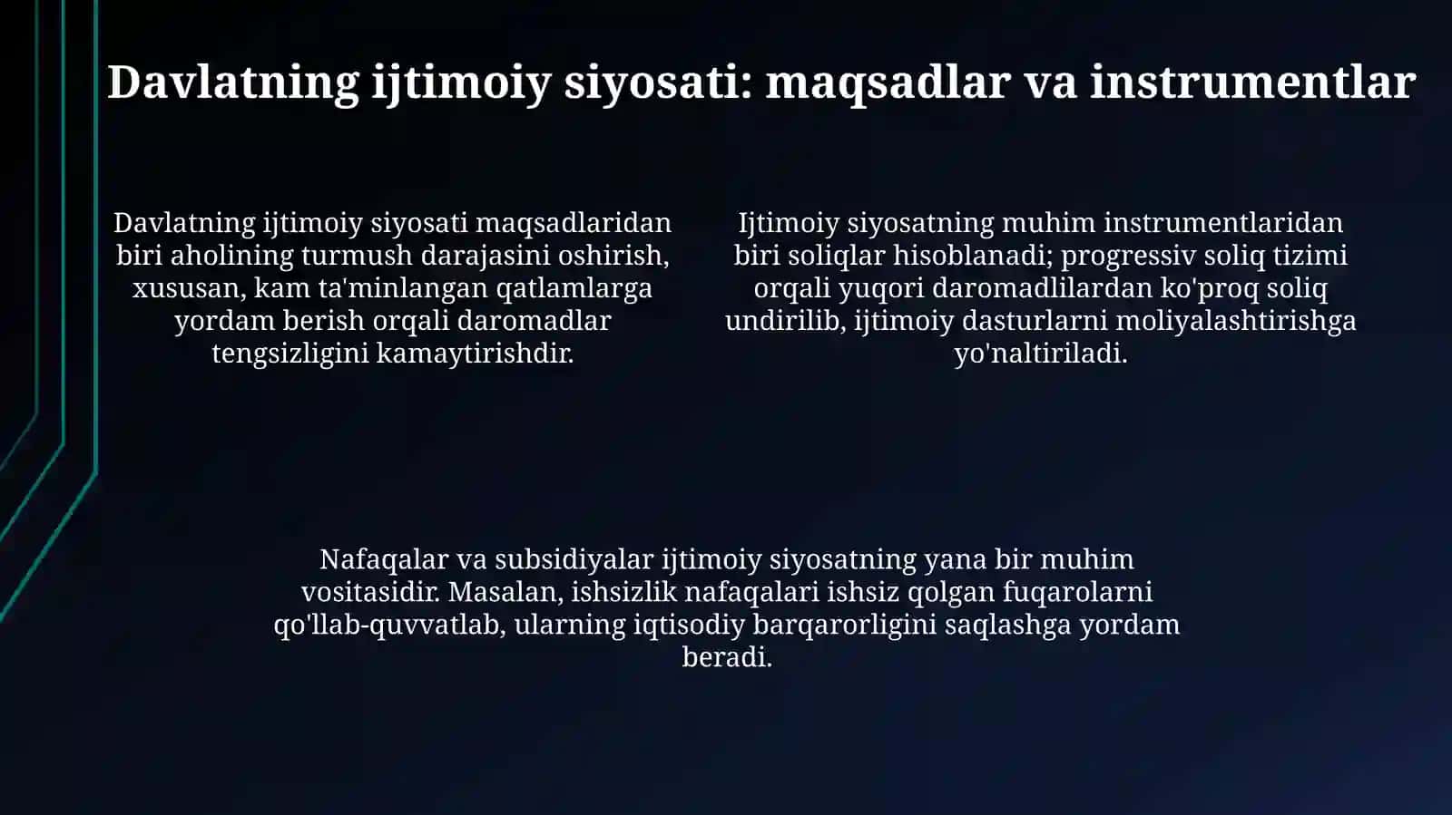 Aholi daromadlari taqsimoti va daromad tengsizligi 4
