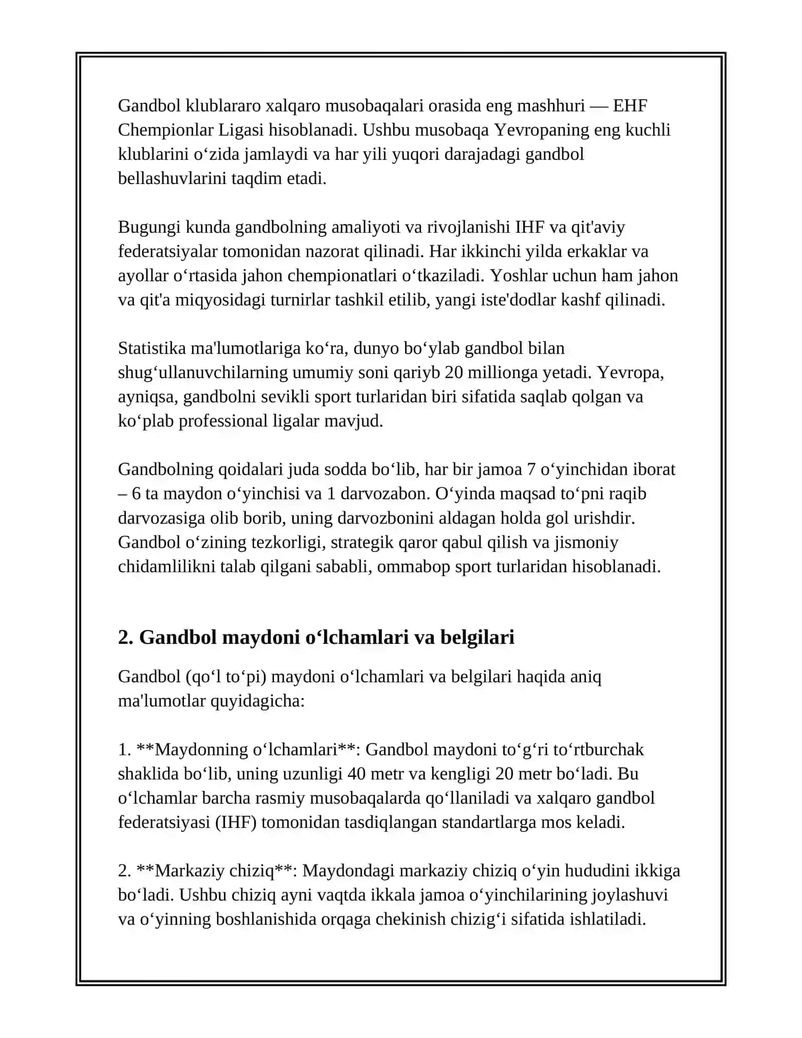 GANDBOL SPORT TURINING TEXNIKASI VA TAKTIKASI 4