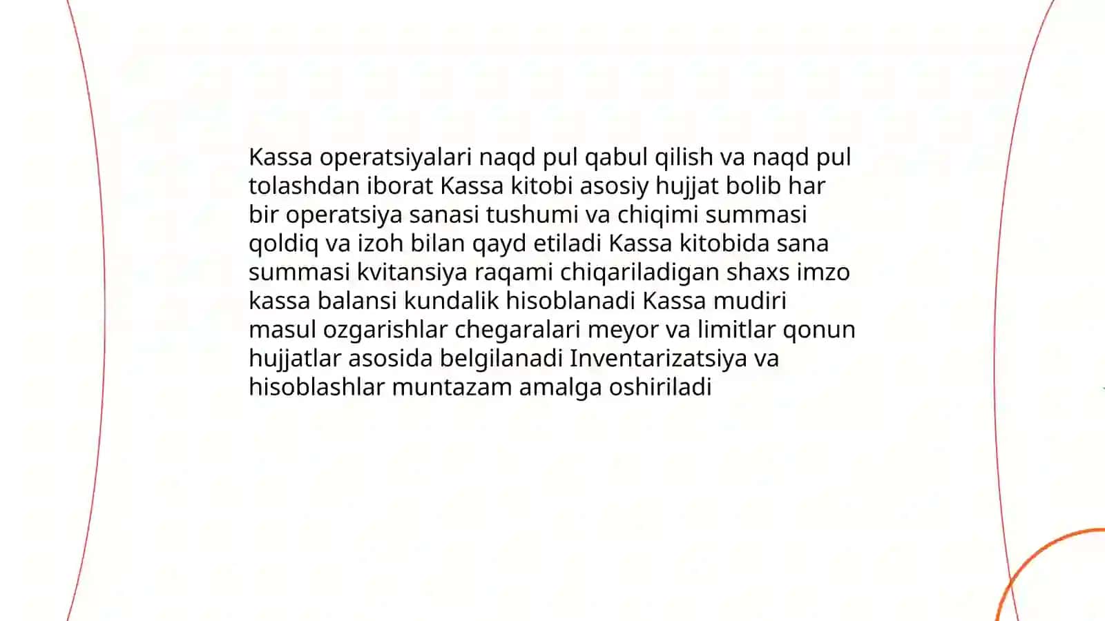 Pul mablag'lari va hisob - kitob jarayonlarining hisobi 4