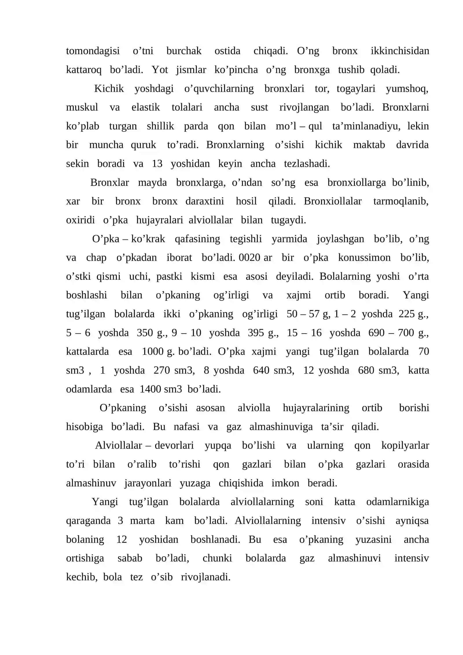 Nafas olish organlari va ovoz apparatining yosh hususiyatlari va gigienasi 4