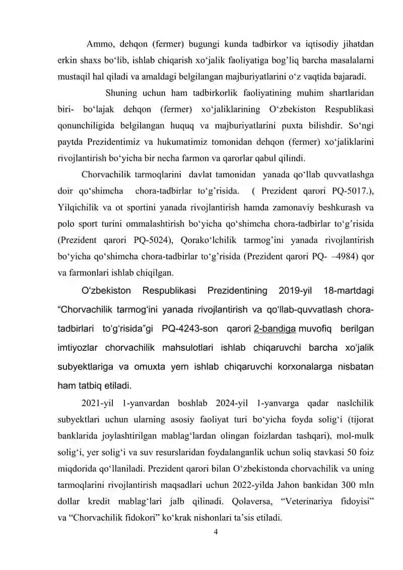 QORAMOLLARNI BO’RDOQILASH VA XONA GIGIYENASI 4